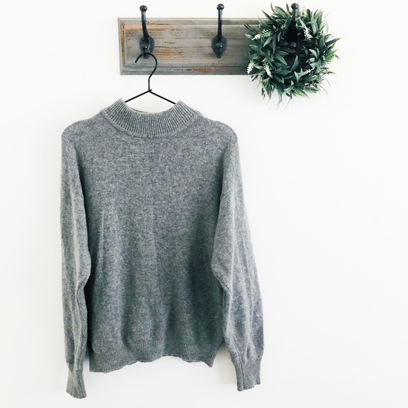 Brandy Melville Sweaters - Brandy Melville Gray Wool Crew Sweater OS